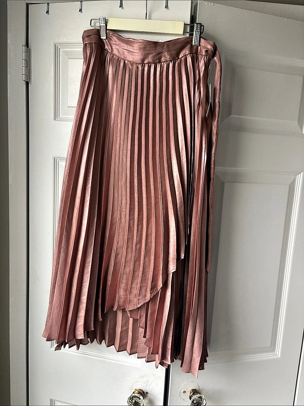 Anthropologie Maeve Pleated Skirt Pleated Midi Skirt in Pink Size 10 NWT